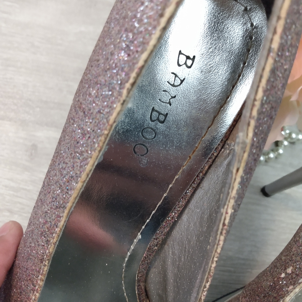 BAMBOO glitter Pink pumps sz 8,5 - Picture 2 of 8